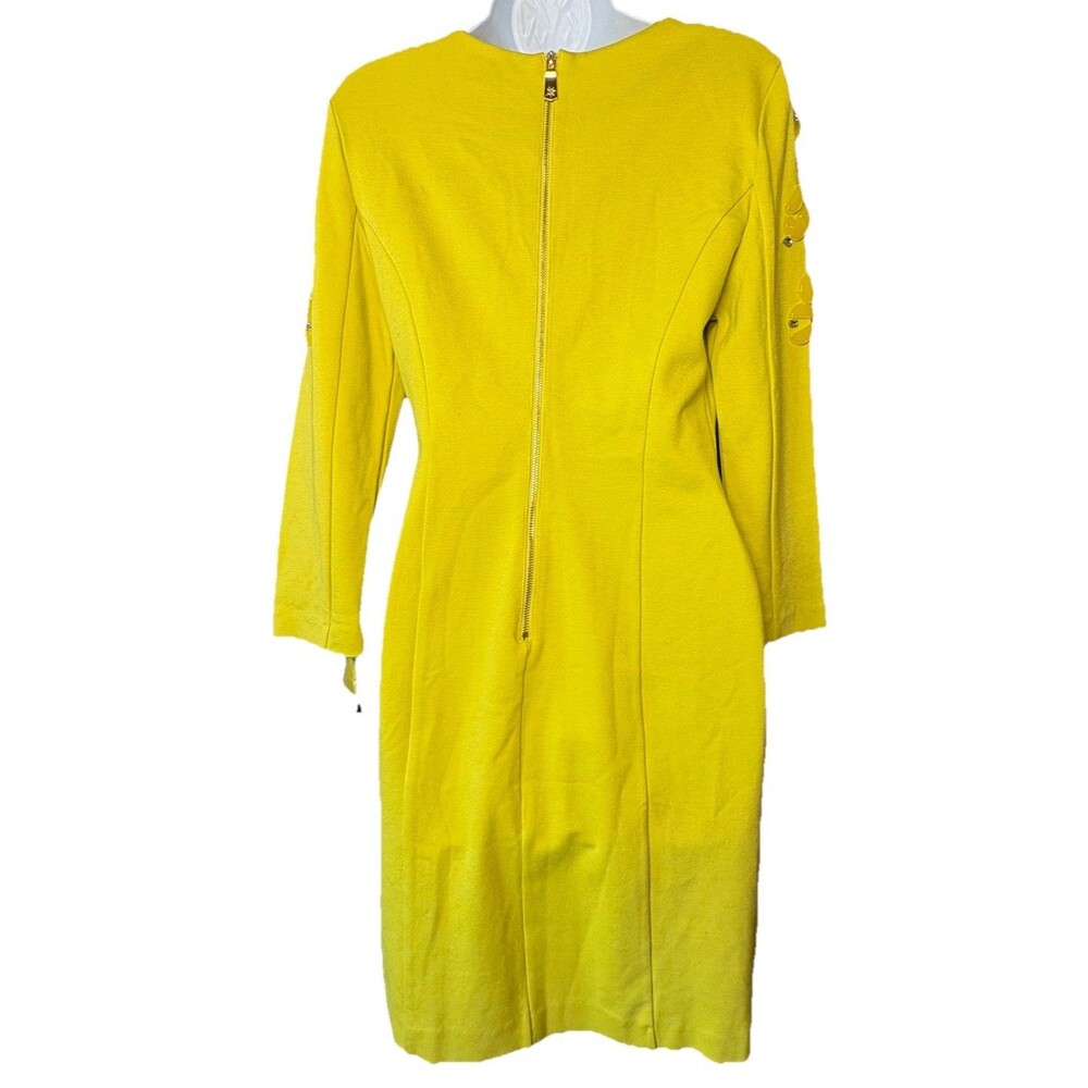 KATE YOUNG for Target Bright Lemon Lime Long-sleeved Dress Small Crystal Detail - Picture 3 of 7